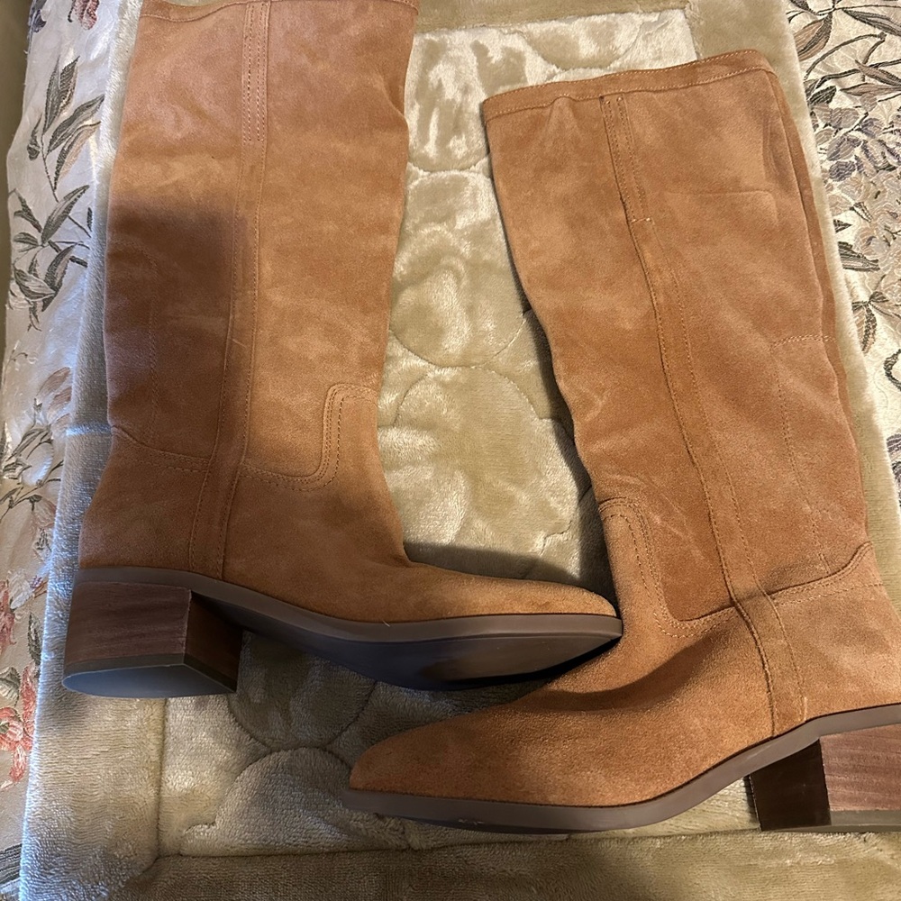 Marc Fisher Tan Suede Heeled Boots
